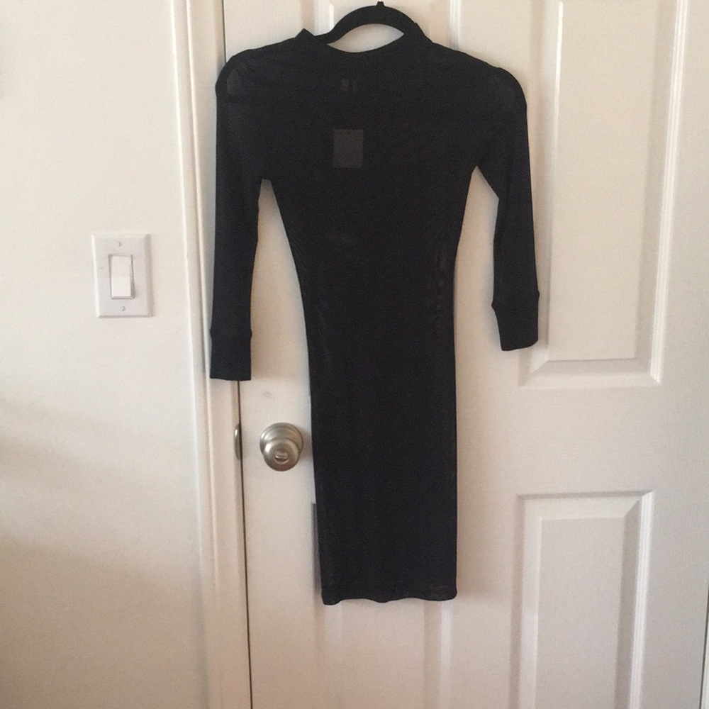 See-through body con dress